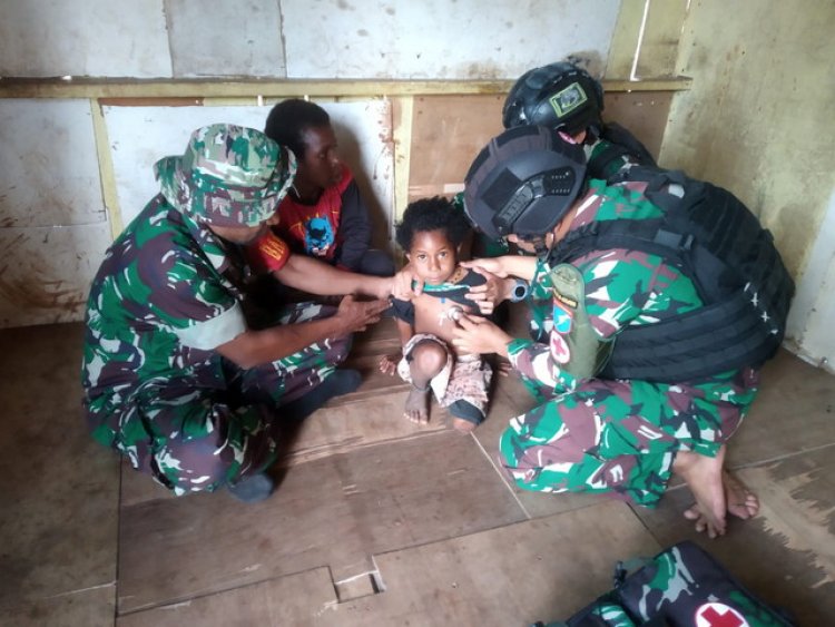 Babinsa Koramil 1710-05/Jila Kunjungi Rumah Salah Satu Anak Yang Tergolong Stunting
