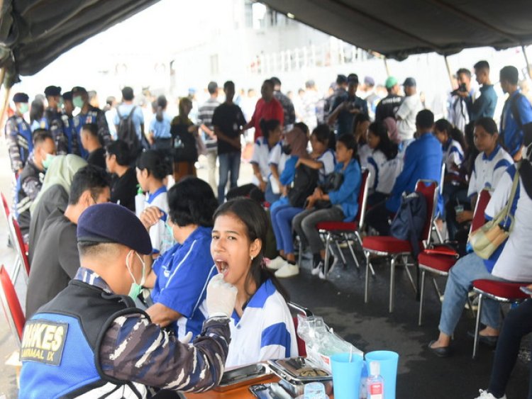 Lantamal IX Ambon Gelar Bhakti Kesehatan Dalam Rangka Operasi Trisila TNI AL 2023