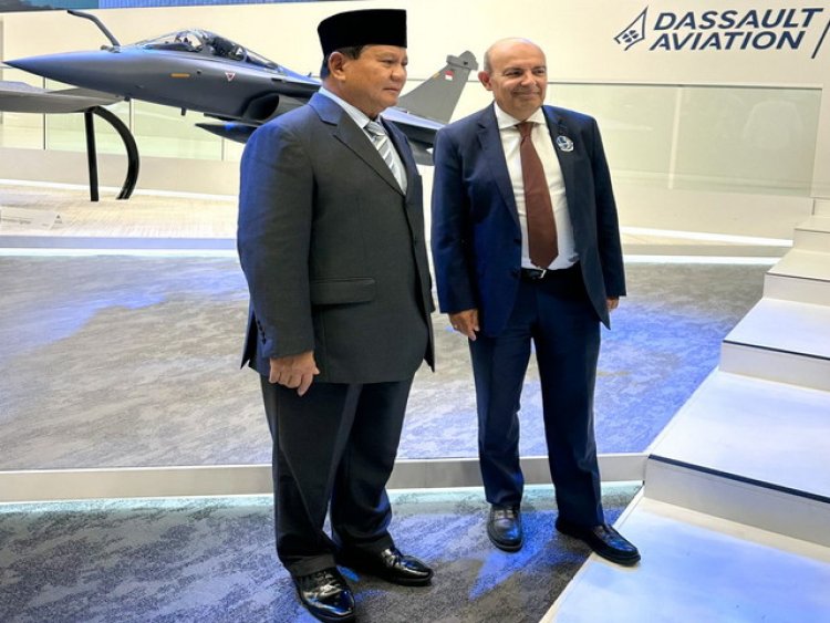 Menhan Prabowo Hadiri Paris Air Show 2023, Miniatur Rafale Indonesia Dipamerkan