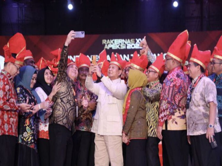 Menhan Prabowo Bicara di Rakernas Apeksi XVI 2023 Makassar, Tegaskan Pentingnya Hilirisasi