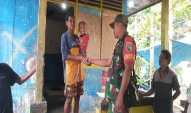 Tak Kenal Lelah, Babinsa Mapurujaya Berikan Pendampingan dan Pemberian Nutrisi Anak Asuh Stunting