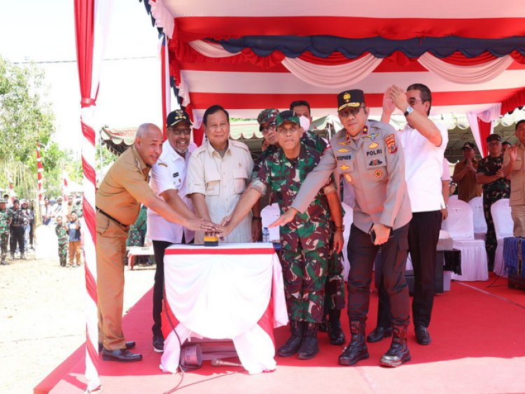 Respons Kekeringan di Pulau Moa, Menhan Prabowo Resmikan Titik Air Bersih 