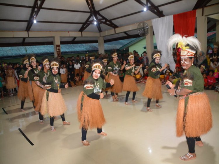 Sambut HUT Ke-78 TNI, Kodim 1710/Mimika Gelar Turnamen Tari Seka