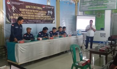 Panitia Pemilihan Kecamatan (PPK) Sobang, Laksanakan  Pleno Terbuka Rekapitulasi Daftar Pemilih Sementara Hasil Perbaikan Pemilukada 2024