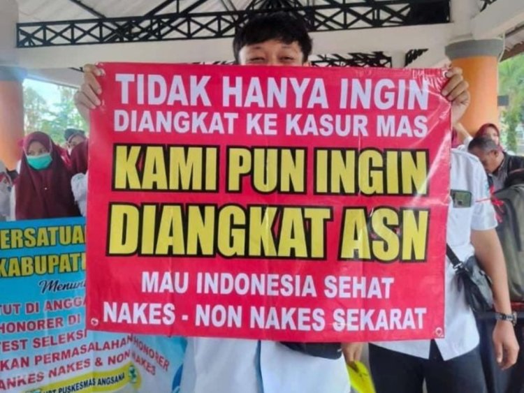 Merasa Hanya Dimanfaatkan, Ratusan Nakes Di Pandeglang Lakukan Aksi Unras, Tuntut Bupati Perjuangan Nasib Mereka