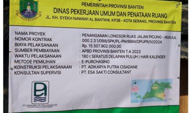 Jalan Picung-Munjul Baru Selesai Dibangun, Beda Tinggi Diduga Gagal Kontruksi