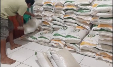 294 KPM Desa Turus Patia Merasa Terbantu Mendapat Bantuan Beras, Periode Juni-Juli 2025, Tapi Terkendala Listrik PLN Mati