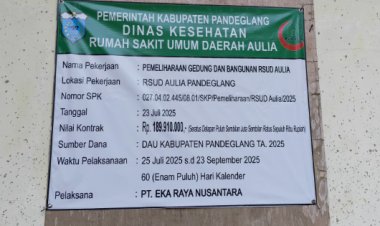 Pemeliharaan RSUD Aulia Telan Anggaran Fantastis, Hasil Pekerjaan Tak Terlihat
