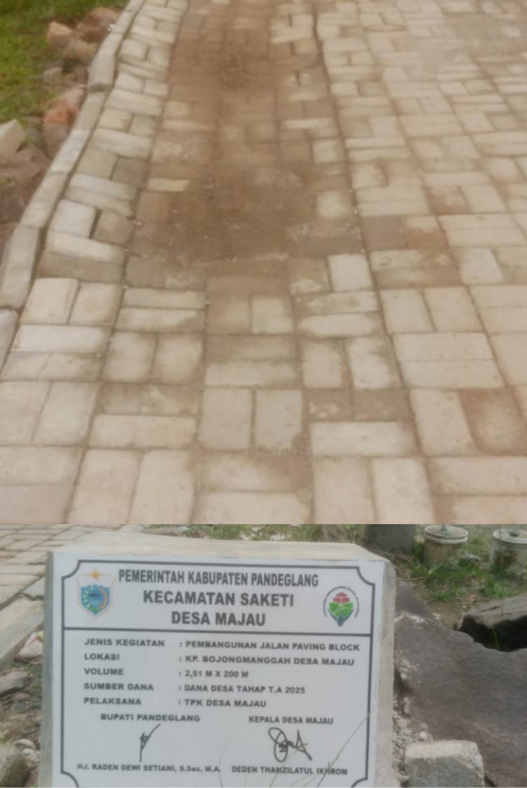 Baru Selesai, Paving Blok Sudah Rusak — Diduga Akibat Buruknya Pengawasan dan Kurangnya Pemadatan Saat Pengerjaan