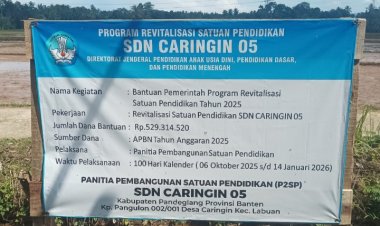 Anggaran 500 Jutaan Diduga Mubazir Revitalisasi SDN 05 Caringin Diduga Dikerjakan Asjad Dan Menggunakan Material Tak Sesuai Spek--GWI: Siap Kirim Surat Kedinas