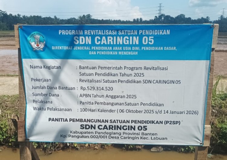 Anggaran 500 Jutaan Diduga Mubazir Revitalisasi SDN 05 Caringin Diduga Dikerjakan Asjad Dan Menggunakan Material Tak Sesuai Spek--GWI: Siap Kirim Surat Kedinas