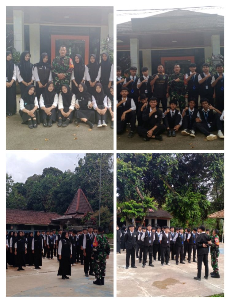 Danramil 0106/Menes Menjadi Pemateri Dalam Kegiatan LDKS Di SMK Baitul Hamdi Menes