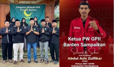 PW GPII Banten Sampaikan Selamat dan Sukses Atas Terpilihnya Abdul Aziz Zulfikar Sebagai Ketua DPC GMNI Pandeglang 2026-2028