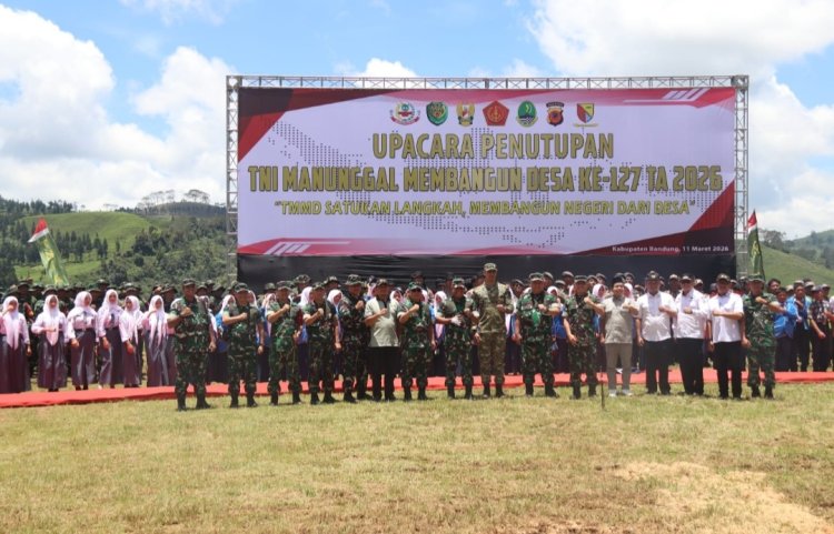 Penutupan TMMD Ke-127 Mengusung Tema “TMMD Satukan Langkah, Membangun Negeri Dari Desa