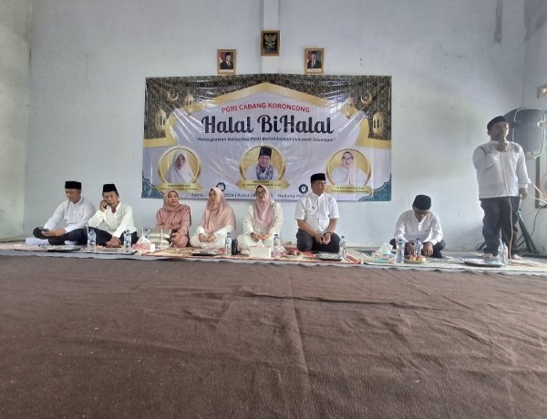 PGRI Cabang Koroncong Selenggarakan Halal Bihalal 2026, Hj. Bai Badariah Sampaikan Terima Kasih Kepada Tamu Yang Hadir