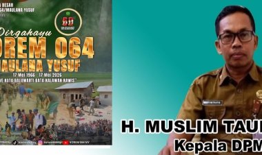 DPMPD Pandeglang Sampaikan Dirgahayu Korem 064 Maulana Yusuf Ke-60 Tahun 2026