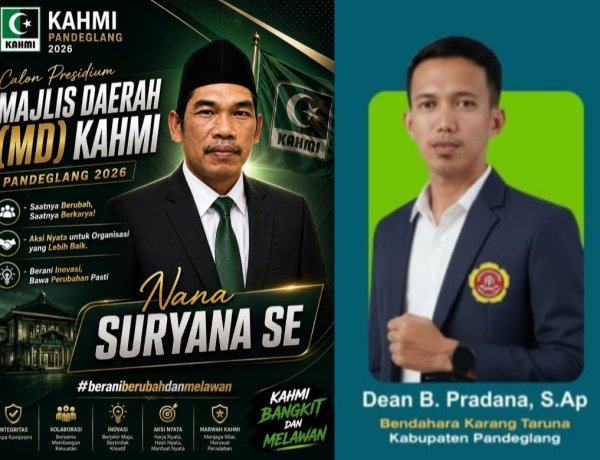 Dean Bayu Pradana, Sampaikan Selamat Kepada Nana Suryana, SE, (Gatuel) yang Terpilih Sebagai Presidium KAHMI Pandeglang Pada Musda IV Tahun 2026