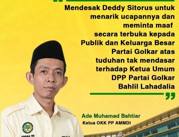 Deddy Sitorus mengalami  degradasi etika kepemimpinan atas tuduhan tak mendasar terhadap Bahlil Lahadalia