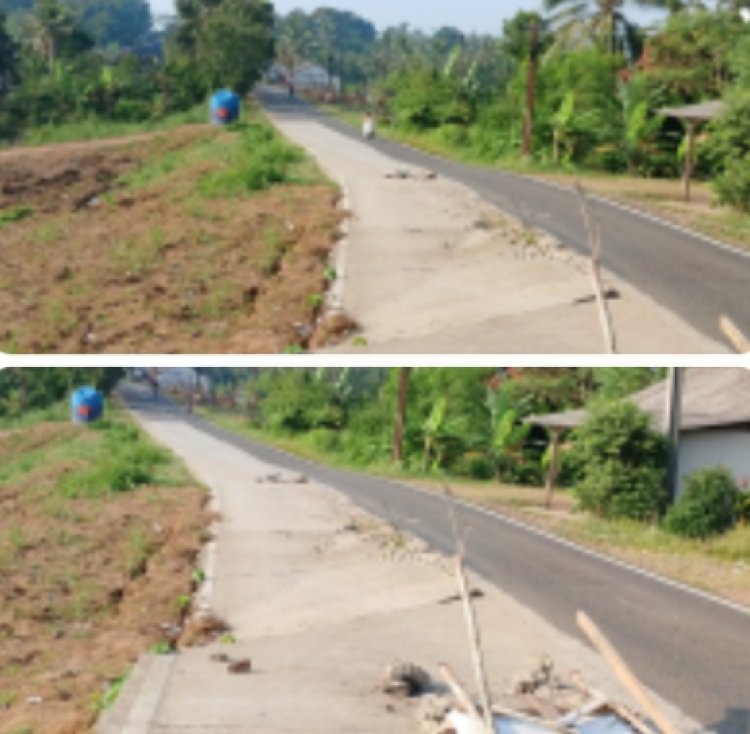 Separuh Badan Jalan Provinsi Amblas, Warga Angsana Khawatir Timbulkan Korban Jiwa
