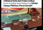 AKSI ANGGOTA DPRD PANDEGLANG MIFTAHUL FARID ASYIK SCROLL GADGET SAAT PARIPURNA MENUAI KRITIK PEDAS AKTIVIS GANJA