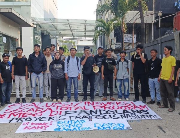 Gerakan Serikat Pemuda dan Mahasiswa Provinsi Banten Sampaikan 6 Tuntutan, Saat Gelar Aksi Ujuk Rasa Di Kantor BGN