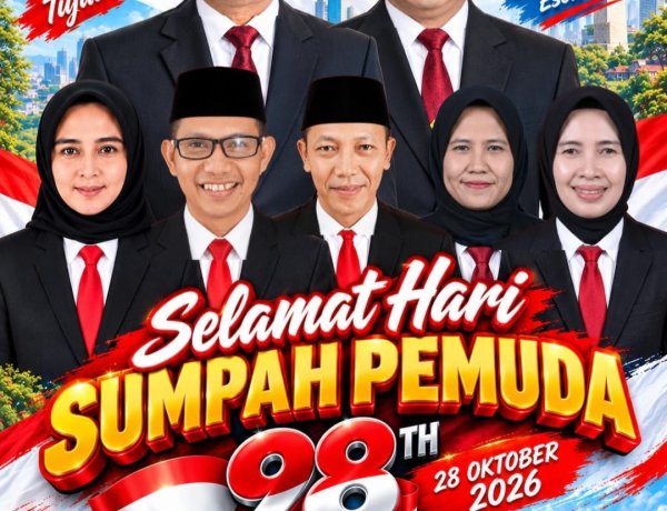 Pimpinan dan Segenap Keluarga Besar BKPSDM Pandeglang Sampaikan Selamat Hari Sumpah Pemuda Ke-98, 28 Oktober 2026
