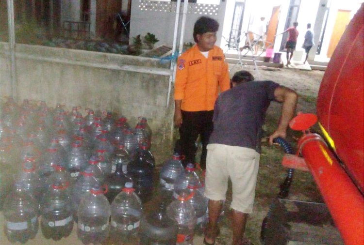 Dua Desa di Sukaresmi di Berikan Bantuan Air Bersih Respon Cepat BPBD-PK Kabupaten Pandeglang