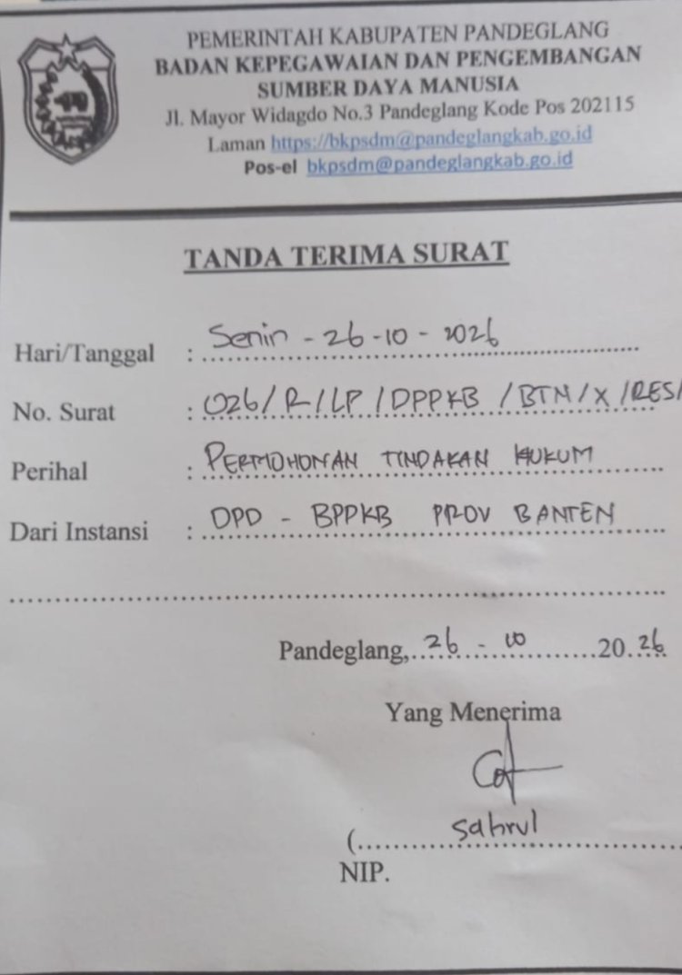 Diduga Langgar Aturan dan Melawan Hukum, DPD BPPKB Banten Laporkan Oknum Guru P3K Paruh Waktu Ke BPKSDM Pandeglang